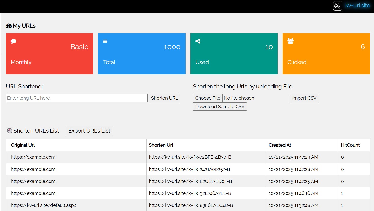 KAYAV URL  Dashboard Shorten URLs Instantly | Safe & Fast URL Shortener with KAYAV™
